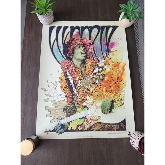 Richey Beckett Jimi Hendrix Hendrix At Monterey Limited edition Lithograph 2021 - Picture 2 of 7